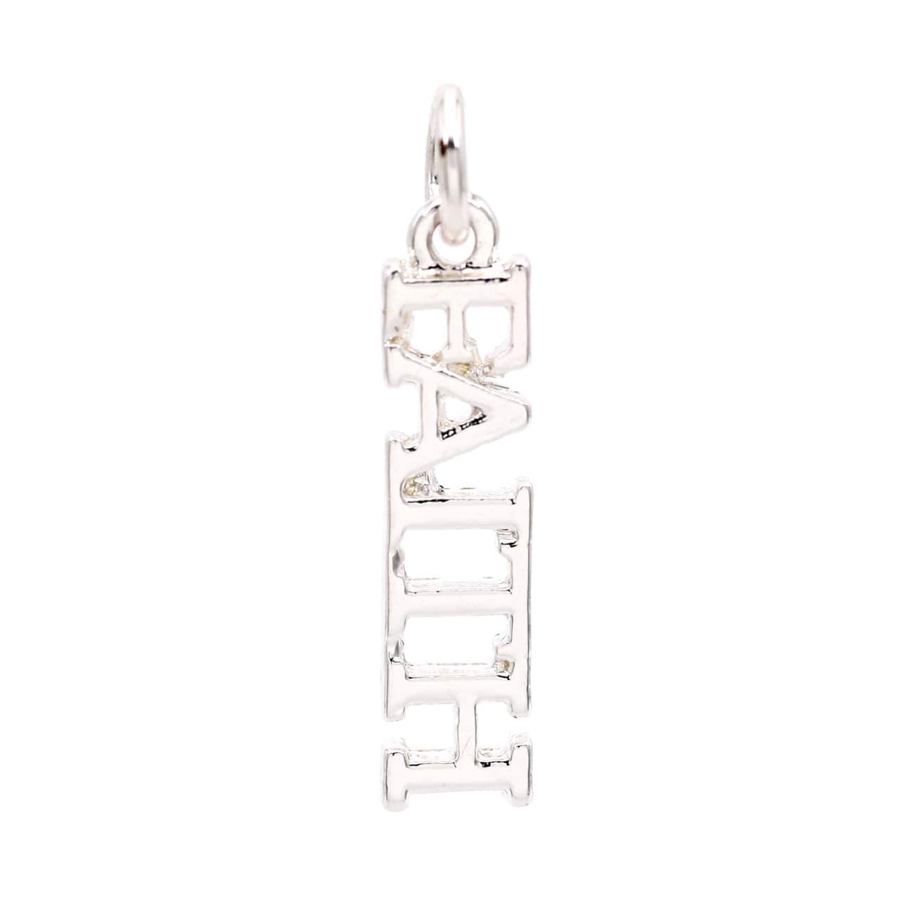 12 Pack: Silver Plated Faith Charm by Bead Landing™
